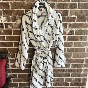 Victoria's Secret White and Black Robe